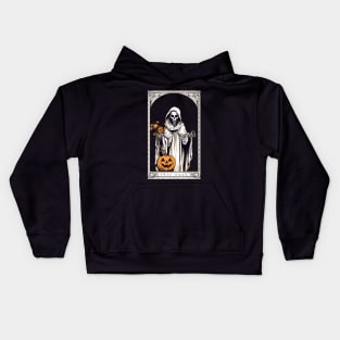 Free Hugs Halloween Grim reaper tarot card Kids Hoodie